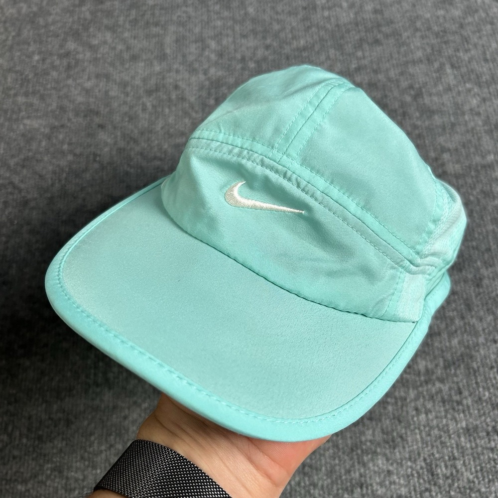 Nike Hat Cap Strapback Teal 7 Panel Featherlight Tailwind Dri Fit Adjustable